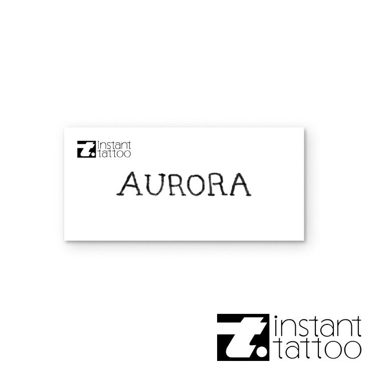 【2枚入り】水なし簡単&消したいときに消せる♪ マット加工タトゥーシール Aurora 2枚セット