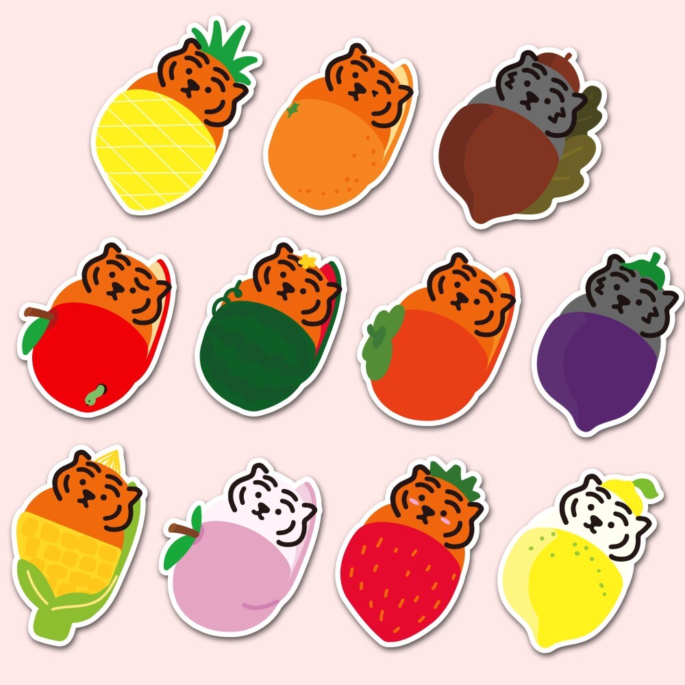 ★国内配送★ MUZIK TIGER(ムジークタイガー):11PCS REMOVABLE STICKER 10 リムーバブルステッカー ステッカー【国内配送:ネコポス】