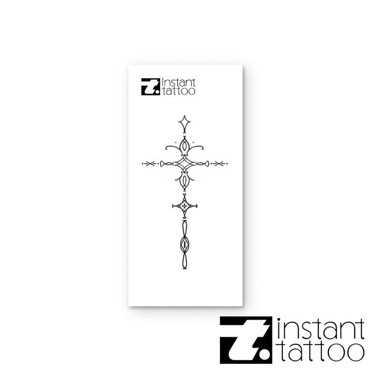 【2枚入り】水なし簡単&消したいときに消せる♪ マット加工タトゥーシール Ornament Soul 2枚セット