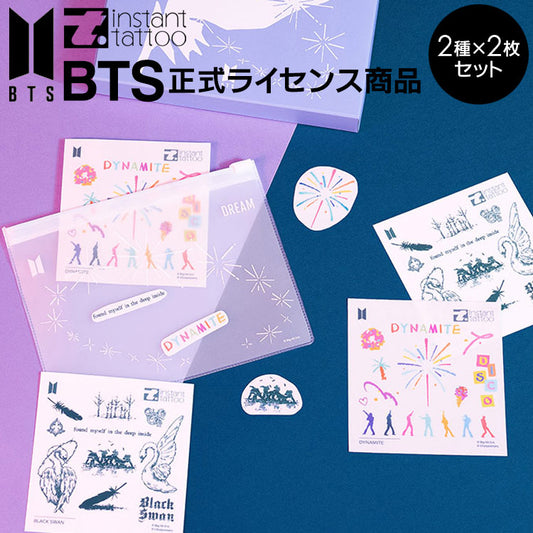 【BTS正式ライセンス商品】 BTS Music Theme Dream Set 2種×2枚入り インスタント タトゥーシール バンタン